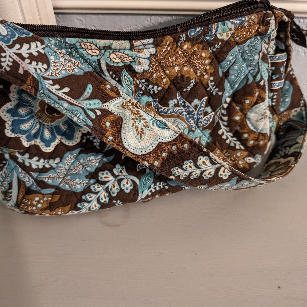 Small Vera Bradley Purse - Brown/Aqua - Picture 2 of 4